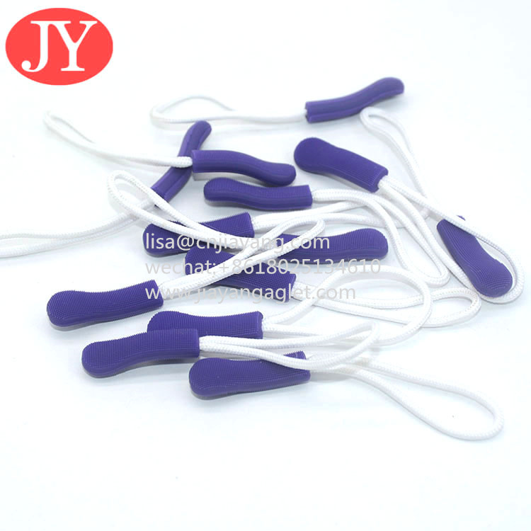 Wholesale Jiayang customized cord string zipper pull plastic rubber durable Zipper Pulls Zipper Tab from china suppliers