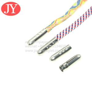 Wholesale Jiayang garment accessories factory supply sport shoe lace with metal aglets drawstring metal lace aglet from china suppliers