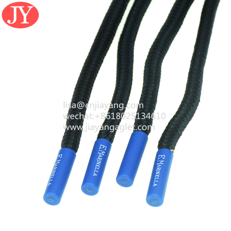 Wholesale New Arrival Colorful Polyester Printed Flat Tubular Shoelace with logo plastic tips rubber tips from china suppliers