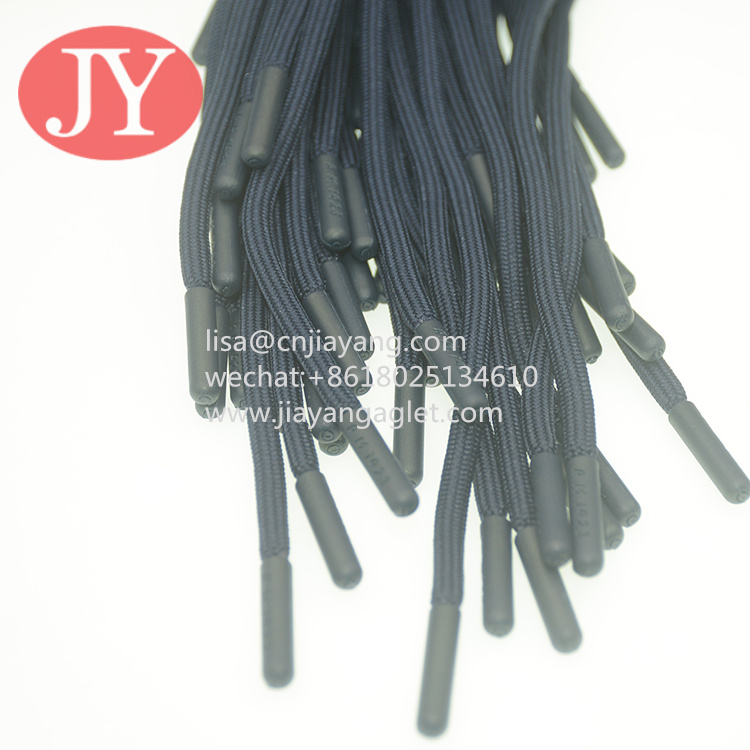 Wholesale custom round polyester drawstring shoe lace aglets injection soft TPU plastic tip aglet from china suppliers
