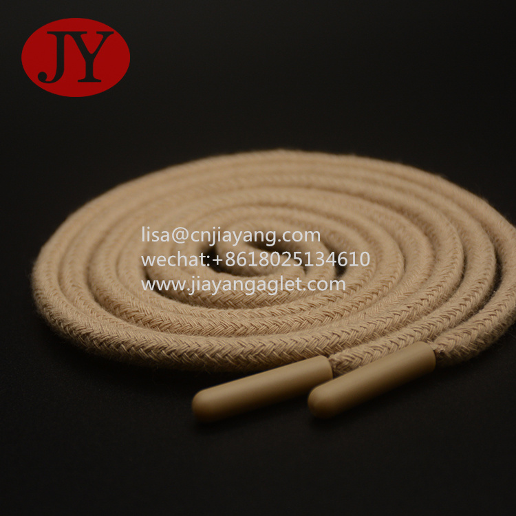 Wholesale round cotton string injection plastic aglets for bags/hoodies/hats/sportswear drawstrings cord end from china suppliers