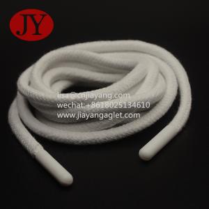 Wholesale round cotton string injection plastic aglets for bags/hoodies/hats/sportswear drawstrings cord end from china suppliers