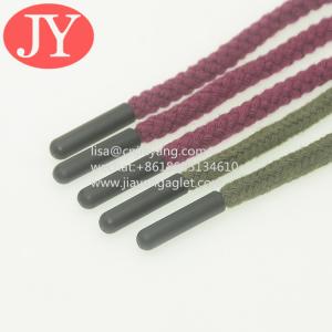 Wholesale factory direct produce red/ green round cotton strings end with color plasitc aglet shoelace silicone aglets tips from china suppliers