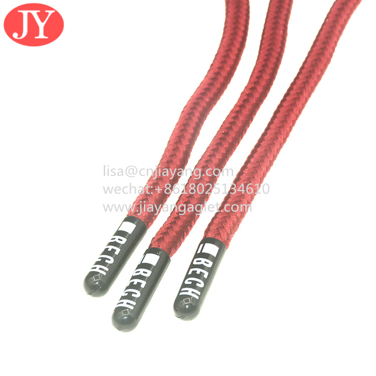 Wholesale custom transref/silk screen/embossed/engraved/logo plastic black color matte plastic aglets shoelace tips from china suppliers