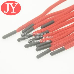 Wholesale Red Round Polyester shoelace Cord Injection Matte Logo Black Plastic Aglets Eco-friendly Material Tpu Soft Aglet Cords from china suppliers