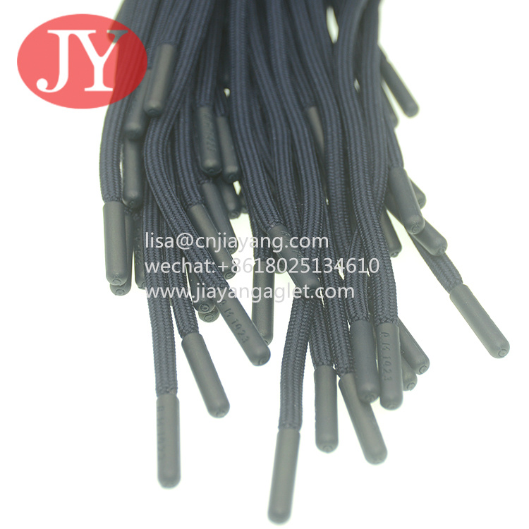 Wholesale custom black/green/gray colors round drawstring injection logo plastic aglet lace aglet tips from china suppliers