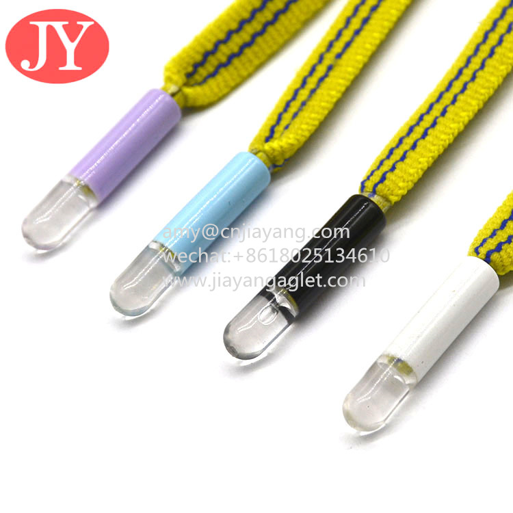Wholesale 5*17mm Tpu soft plastic shoe lace aglets durable seamless tubular rope cord plastic aglet from china suppliers