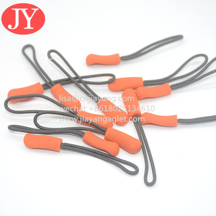 Wholesale Jiayang customized cord string zipper pull plastic rubber durable Zipper Pulls Zipper Tab from china suppliers