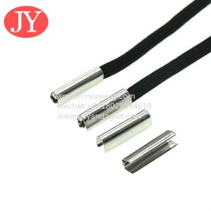 Wholesale Jiayang 4.8*22mm U shape aglet metal crimp metal string tips metal aglet for sale custom logo from china suppliers