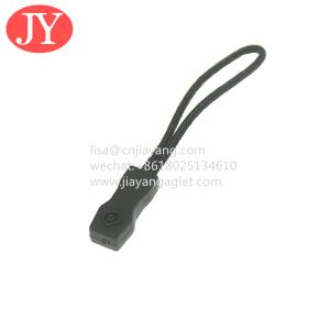 Wholesale 3d embossed logo PVC black color reflective zipper pull tag label customized logo from china suppliers