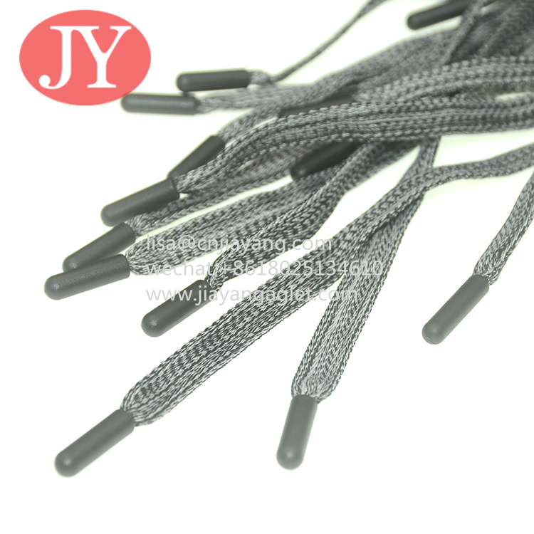 Wholesale Jiayang wholesale flat cotton drawstrings for hoodies/shorts/sport pants end with TPU soft plastic aglets from china suppliers