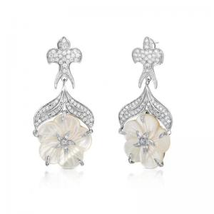 Wholesale Vivienne Westwood silver hoop earrings AAA+ 925 Silver CZ Earings For Women from china suppliers