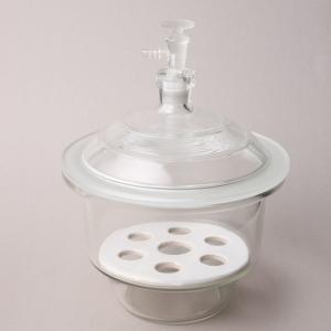 Wholesale Vacuum Desiccator with Ground-in Stopcock and Porcelain Plate Clear Glass lab glassware supplies from china suppliers