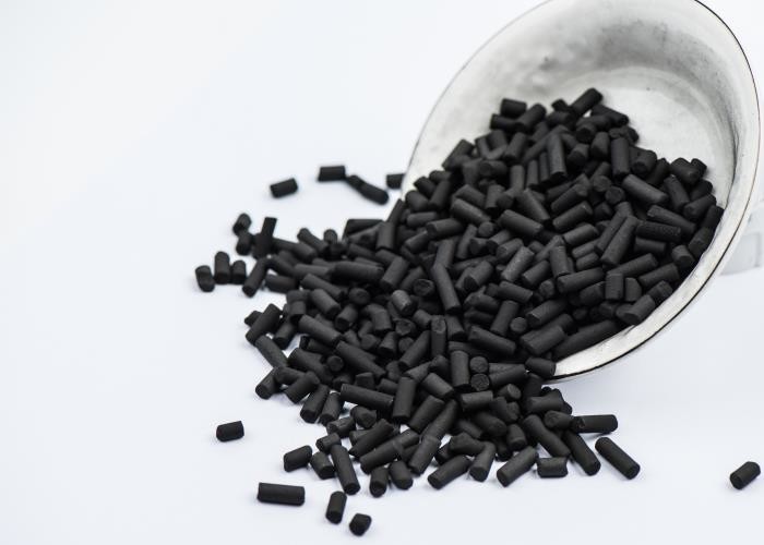 Wholesale Low Ash Activated Filter Carbon Pellets , 4mm CTC 50 Extruded Activated Carbon from china suppliers