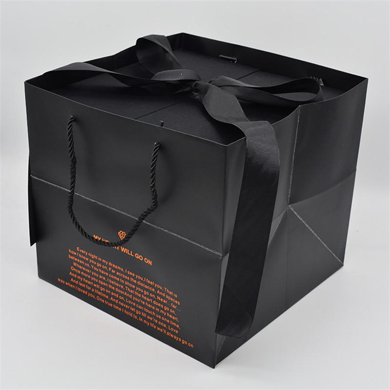 Wholesale Black 150gsm Recycled Paper Gift Bags Hot Stamping Retail Use from china suppliers