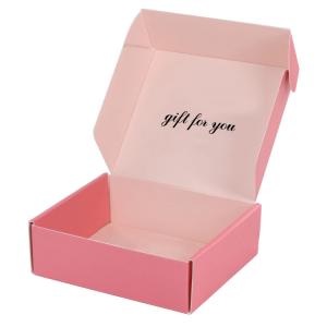 Wholesale Pink Recyclable Cardboard Small Gift Mailer Boxes Folding Corrugated Paper Box from china suppliers