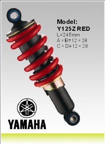 Wholesale Yamaha Y125 Z Motor Rear Shocks , 245MM Length Shock Absorber Brazil Motorcycle Spare Parts from china suppliers