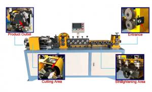 Wholesale 380V 50Hz Tube Straightening Cutting Machine , Aluminum / Copper Tube Straightener Cutter from china suppliers