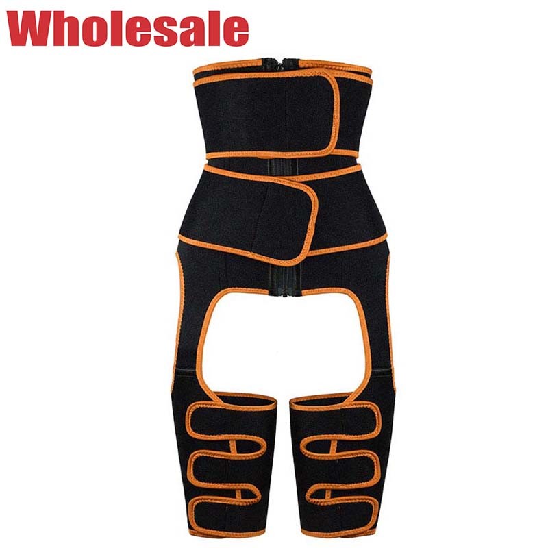 Wholesale Customized Waist Thigh Trimmer Zipper 7XL Waist Trainer With Thigh Bands from china suppliers