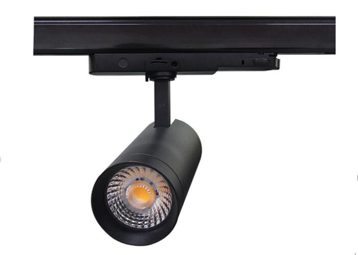Wholesale Black Aluminum 10w LED Track Spotlights With Rotatable Base , Cob LED Track Light from china suppliers