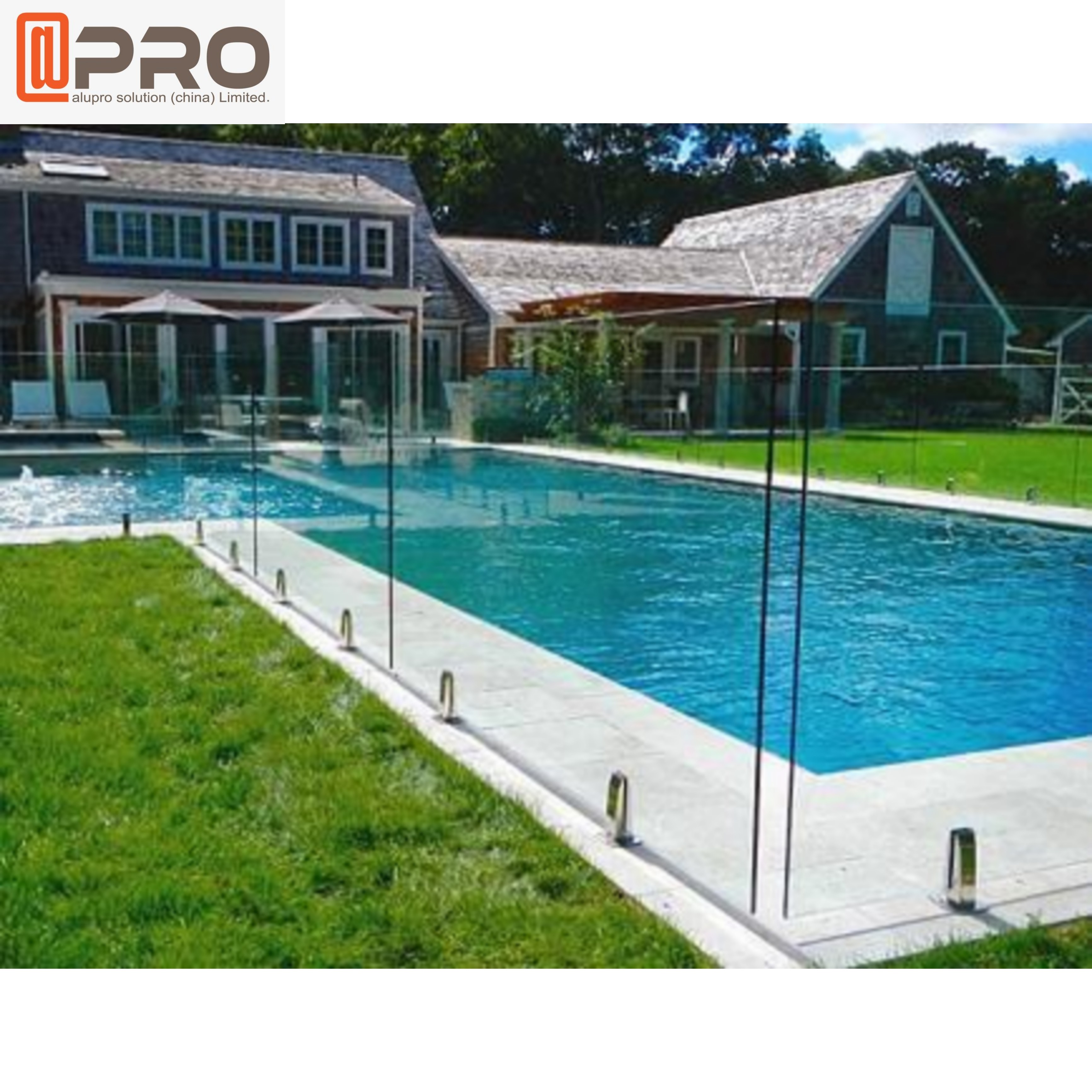 Wholesale Aluminum Swimming Pool Balustrade Luxury Outdoor Glass Handrail from china suppliers
