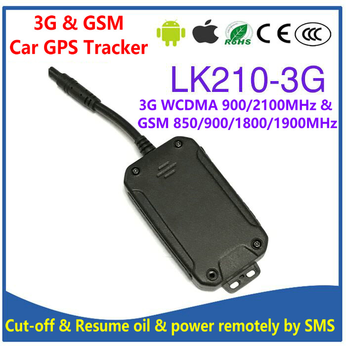 Wholesale 3G WCDMA & Quad-Band GSM Car Vehicle GPS Tracker LK210-3G Cut-off Oil & Power remotely by SMS & Free PC/APP Tracking from china suppliers