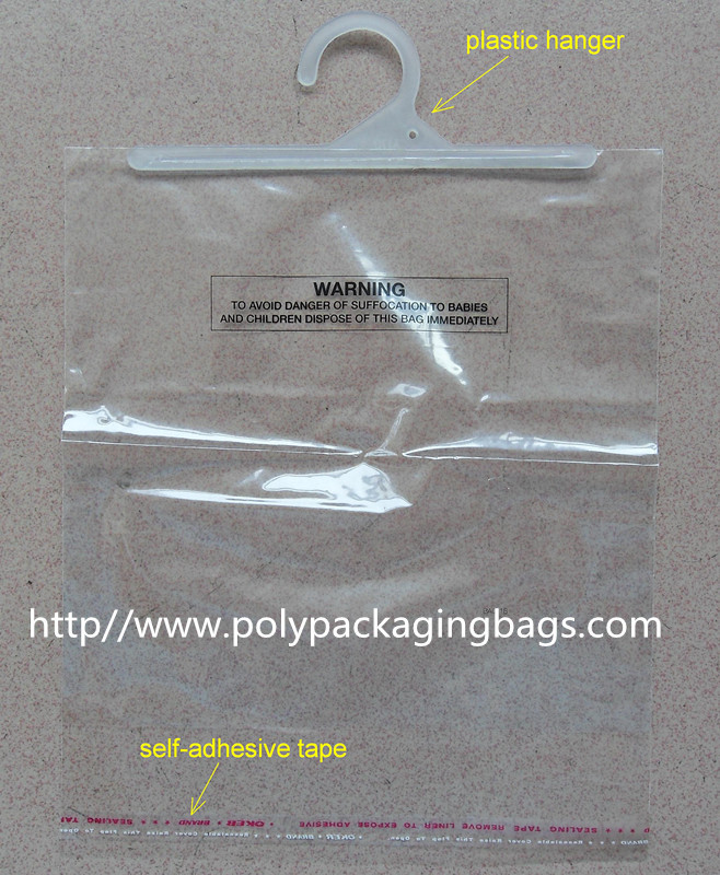 Wholesale Professional Flexible Packaging Poly Bags With Hangers  / Custom Shopping Bags from china suppliers