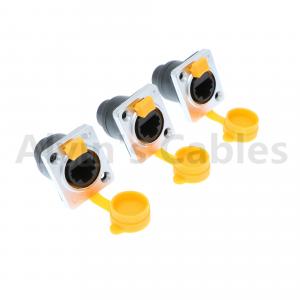 Wholesale Alvin's Cables RJ45 Waterproof Connector Sockets IP65 Ethernet Panel Mount RJ45 Connector 3 Pcs from china suppliers