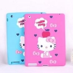 Wholesale Hello kitty blue, pink color apple IPAD touchpad tablet silicone cases covers from china suppliers