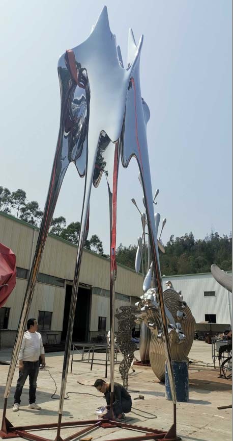 Wholesale Large Modern Art 316L Stainless Steel Sculpture For Decoration from china suppliers