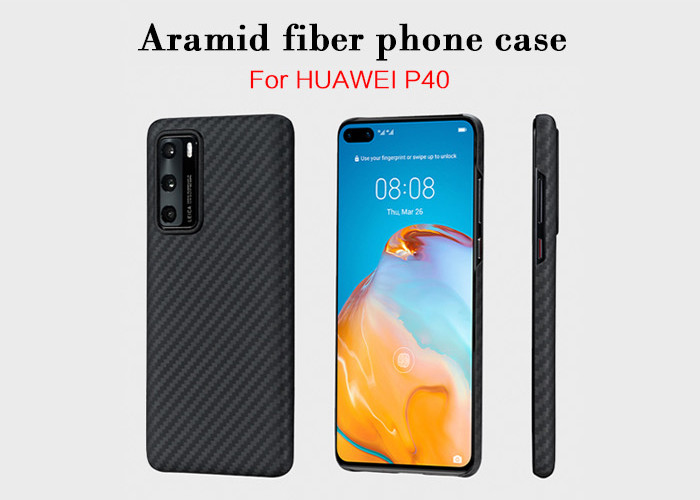 Wholesale 0.65mm Thickness Ultra Slim Aramid Fiber Case For Huawei P40 from china suppliers