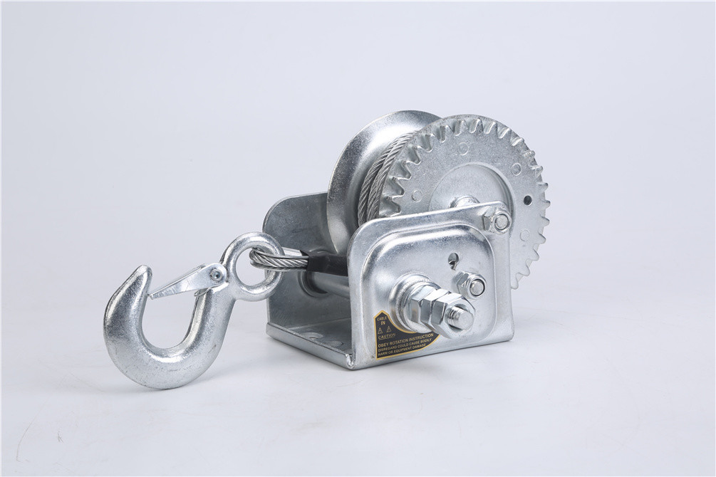 Wholesale Zinc Plated Steel Cable Worm Gear Hand Crank Trailer Winch from china suppliers