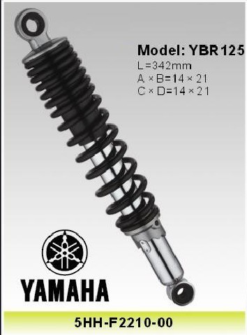 Wholesale Yamaha Ybr125 Motorcycle Shock Absorber , Brazil Yamaha Motor Parts , 342mm Shocks 5HH-F2210-00 from china suppliers