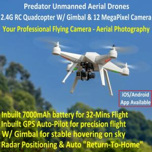 Wholesale Predator Unmanned Aerial Vehicle 7CH RC Quadcopter Drone Photography Fly Camera Recorder from china suppliers