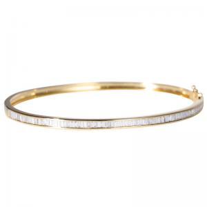 Wholesale 55mm 45mm 18K Gold Diamond Bangle 1.0ct White And Yellow Gold Bangle Bracelets from china suppliers