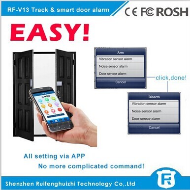 China Reachfar RF-V13 anti theft door sensor alarm/sms gsm tracker smart door alarm for sale