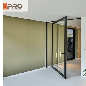 Wholesale Double Tempered Glazed Middle Swing Pivot Door / Thermal Break Aluminum Profile Doors from china suppliers