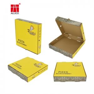 Wholesale Yellow B Flute Cardboard Box , Bakery Plain Pizza Boxes 12 Inch from china suppliers