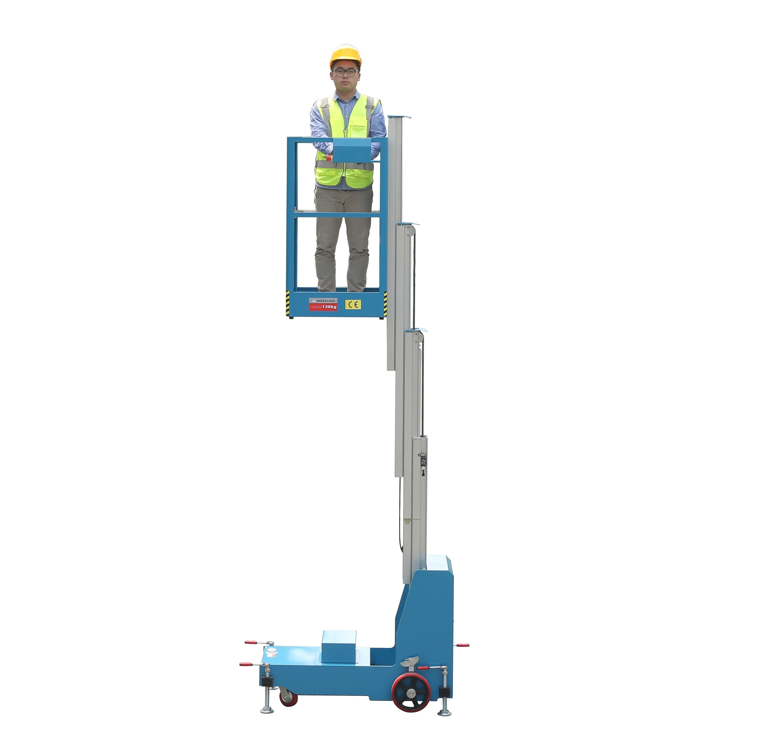 Wholesale 4m Height Portable Access Platform Electric Aerial One Man Lift Single Manlift from china suppliers