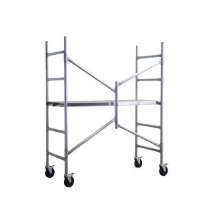 Wholesale 6 Rungs Aluminum Scaffold Platform With Stairs 150KG Loading Capacity from china suppliers