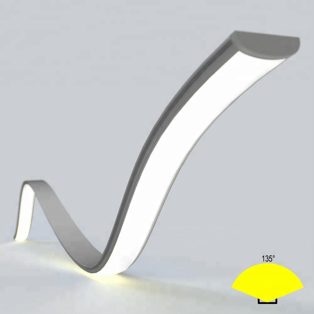 Wholesale Flexible Bendable Led Strip Aluminium Profile With Frosted Cover Lens from china suppliers