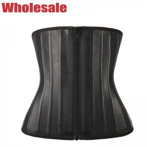 Wholesale 2XS XS Black Zipper Latex Sport Waist Trainer To Wear While Working Out from china suppliers