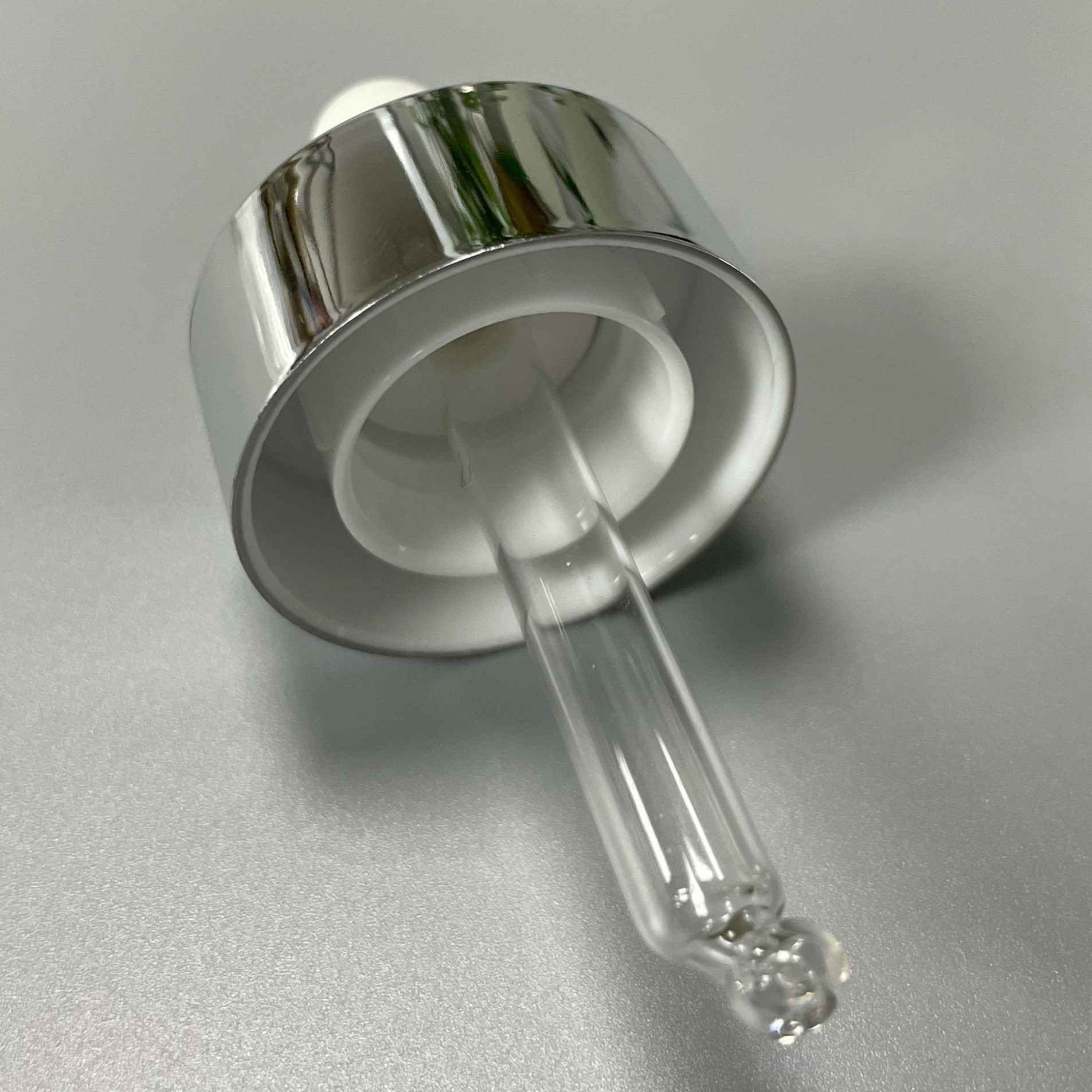 Wholesale Big Cap Dropper Double Layer Closure UV Shiny Silver 20/410 UV Dropper Electonic Plated Cover Two Layer from china suppliers