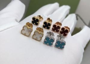 Wholesale VAN CLEEF ARPELS MINI VAN CLEEF MAGIC EARRINGS , SWEET ALHAMBRA EARSTUDS WITH CARNELIAN FEDEX EXPRESS SHIPPING from china suppliers