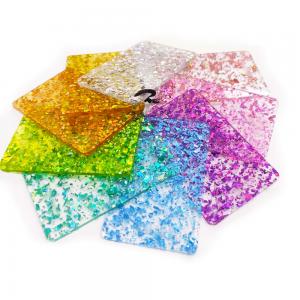 Wholesale 100% Virgin PMMA Rigid Colorful Glitter Acrylic Sheet 2mm 3mm 5mm from china suppliers