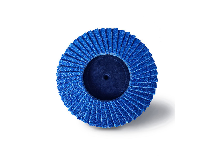 Wholesale 4.5" 200 Grit  Mini Flap Disc For Sanding Wood Zirconia Oxide Type R Blue Color from china suppliers
