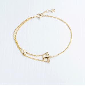Wholesale 18K Gold Wings Of Liberty 18k Gold Diamond Bracelet Friendship Bracelet from china suppliers