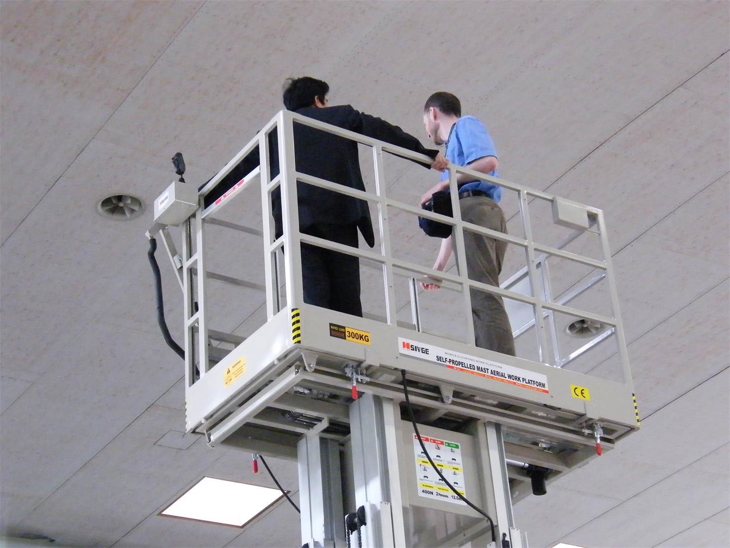 Wholesale Self Propelled Work Platform 300kg Capacity , 12m Indoor Scissor Lift Platform from china suppliers