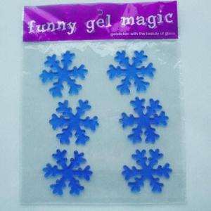 Wholesale Christmas 3D gel stickers, eco-friendly and non-toxic, no adhesive, can apply to window from china suppliers