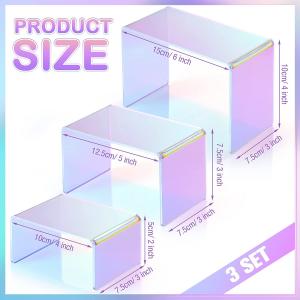 Wholesale 9 Iridescent Set Acrylic Display Risers , Sturdy Acrylic Candy Display from china suppliers